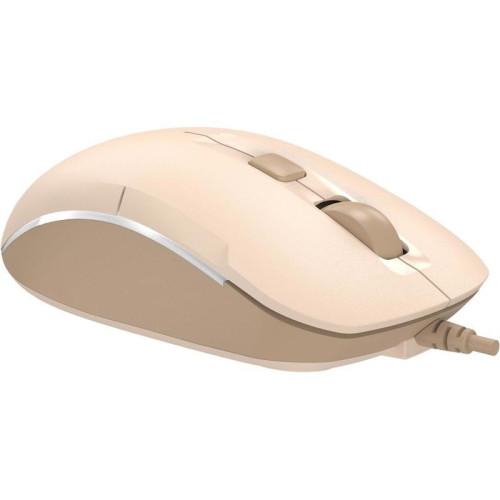 Мышь A4Tech Fstyler FM26S бежевый/коричневый оптическая 1600dpi silent USB для ноутбука 4but (FM26S USB (CAFE LATTE))