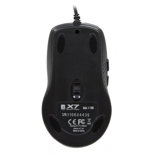 Мышь A4Tech X-718BK черный оптическая 3000dpi USB 6but (X-718BK USB)