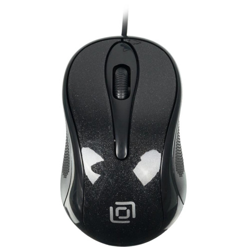 Мышь Oklick 385M черный оптическая (1600dpi) USB для ноутбука (3but)