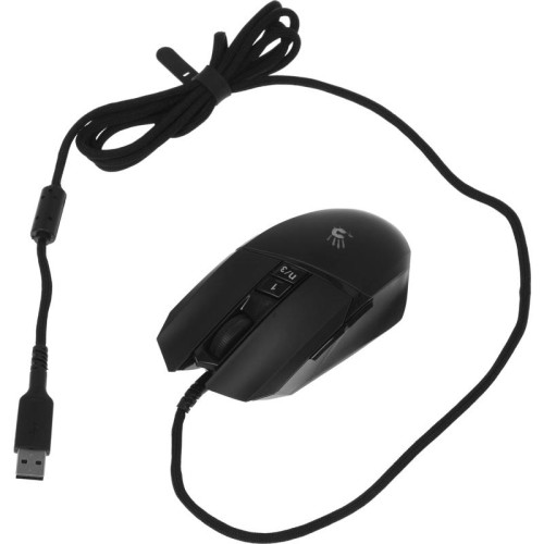 Мышь A4Tech Bloody W65 Max Mini черный оптическая 12000dpi USB 9but (W65 MAX MINI STONE BLACK)