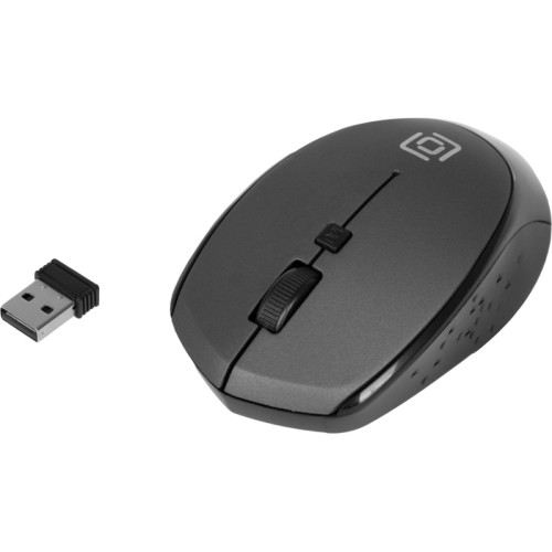 Мышь Oklick 488MW черный/серый оптическая 1600dpi беспров. USB для ноутбука 4but (1196571)