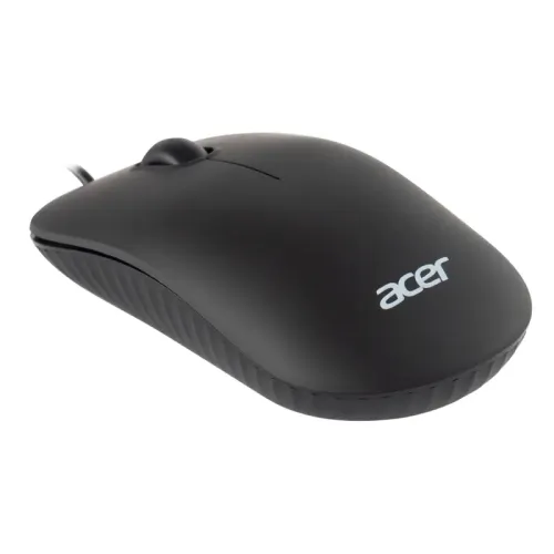 Мышь компьютерная Проводная мышь ACER OMW122 оптическая (1200dpi) soft-touch (3but) black