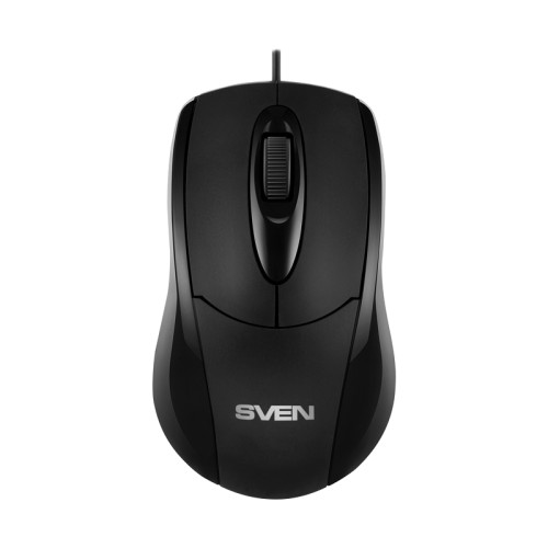 Мышь SVEN RX-110 USB чёрная (2+1кл. 1000DPI, цвет. картон, каб. 1,5м)