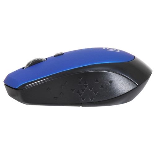 Мышь Oklick 488MW черный/синий оптическая 1600dpi беспров. USB для ноутбука 4but (1196569)
