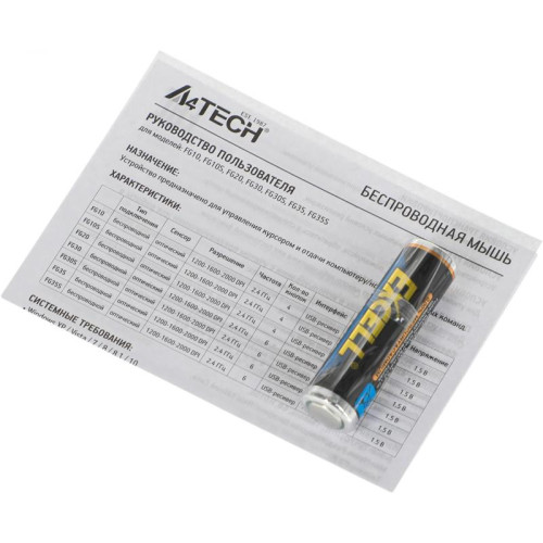 Мышь A4Tech Fstyler FG30S серый/оранжевый оптическая 2000dpi silent беспров. USB 6but (FG30S ORANGE)