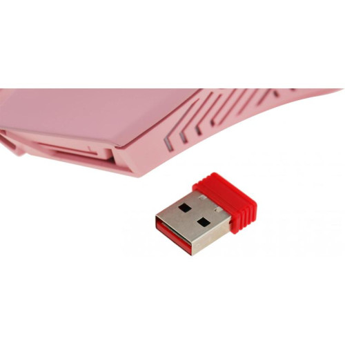 Мышь Defender Pandora GM-502 розовый оптическая 3200dpi silent беспров. USB 6but (52501)