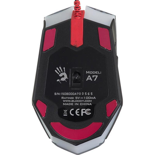 Мышь A4Tech Bloody A7 черный оптическая 6200dpi USB 8but