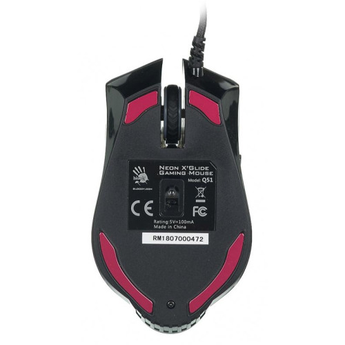 Мышь A4Tech Bloody Q51 черный/рисунок оптическая 6200dpi USB 8but