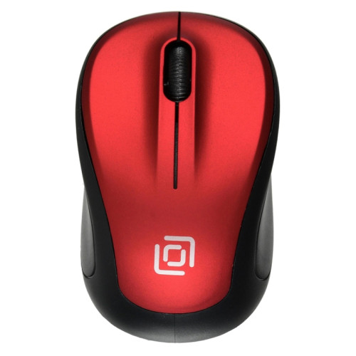 Мышь Oklick 665MW черный/красный оптическая 1600dpi беспров. USB для ноутбука 3but (1025135)