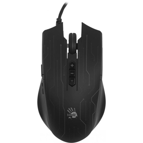 Мышь A4Tech Bloody Q82 черный/рисунок оптическая 6200dpi USB3.0 8but