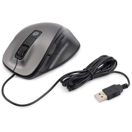 Мышь Oklick 504M черный/серый оптическая 3600dpi silent USB 6but (2004741)