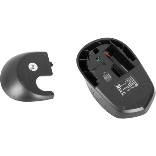 Мышь Oklick 488MW черный/серый оптическая 1600dpi беспров. USB для ноутбука 4but (1196571)