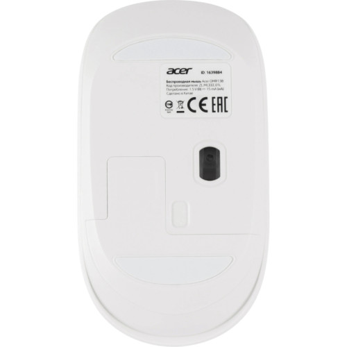 Мышь Acer OMR138 белый оптическая 1600dpi беспров. USB 4but (ZL.MCEEE.01L) Мышь Acer OMR138 белый оптическая 1600dpi беспров. USB 4but (ZL.MCEEE.01L)