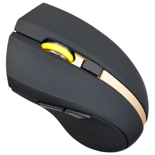 Мышь Oklick 495MW черный/золотистый оптическая 1600dpi беспров. USB для ноутбука 6but (998168)