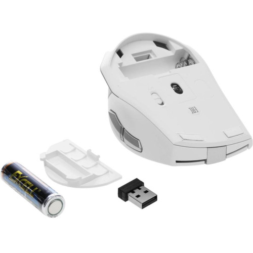 Мышь A4Tech Fstyler FG35S серебристый/белый оптическая 2000dpi silent беспров. USB 5but (FG35S USB SILVER)