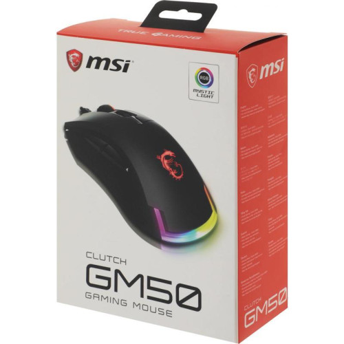 Мышь MSI Clutch GM50 черный оптическая 7200dpi USB2.0 6but (S12-0401770-PA3) Мышь MSI Clutch GM50 черный оптическая 7200dpi USB2.0 6but (S12-0401770-PA3)