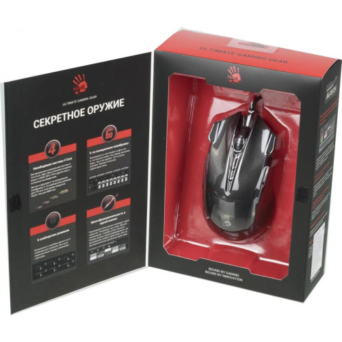 Мышь A4Tech Bloody J90s черный оптическая 8000dpi USB 12but (J90S BLACK ACTIVATED)