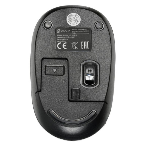 Мышь Oklick 505MW черный оптическая 1000dpi беспров. USB для ноутбука 3but (1018256)