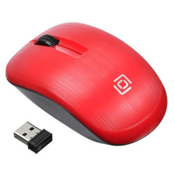 Мышь Oklick 525MW черный/красный оптическая 1000dpi беспров. USB для ноутбука 3but (1090720)