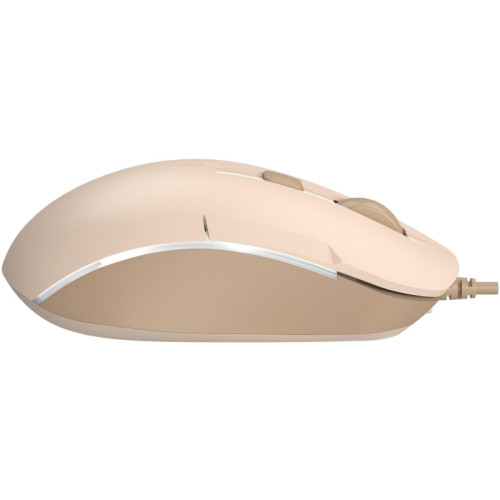 Мышь A4Tech Fstyler FM26 бежевый/коричневый оптическая 1600dpi USB для ноутбука 4but (FM26 USB (CAFE LATTE))