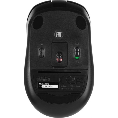Мышь A4Tech Fstyler FB12 черный оптическая 1200dpi беспров. BT/Radio USB 3but (FB12 BLACK)