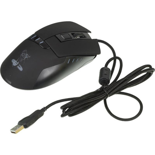 Мышь Oklick 865G Snake черный оптическая 2400dpi USB для ноутбука 6but (368643)