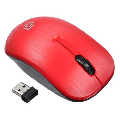 Мышь Oklick 525MW черный/красный оптическая 1000dpi беспров. USB для ноутбука 3but (1090720)