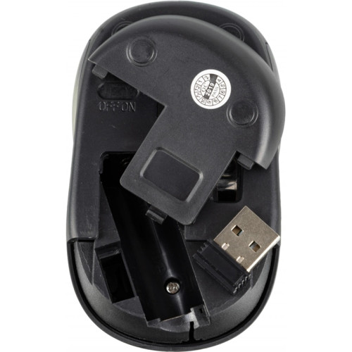 Мышь Oklick 665MW черный/красный оптическая 1600dpi беспров. USB для ноутбука 3but (1025135)