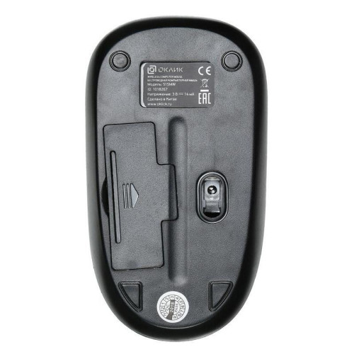 Мышь Oklick 515MW черный/серый оптическая 1200dpi беспров. USB для ноутбука 3but (1018267)