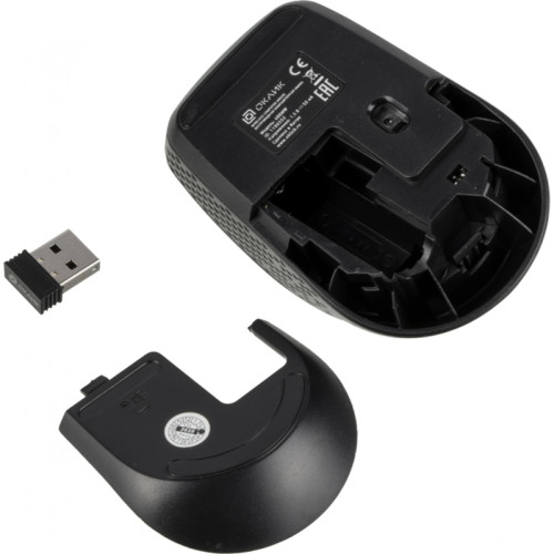 Мышь Oklick 486MW черный/серый оптическая 1600dpi беспров. USB для ноутбука 3but (1196552)