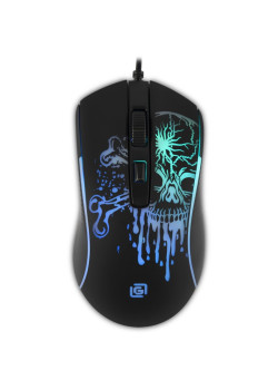 Мышь Oklick 702G черный оптическая 3600dpi USB для ноутбука 4but (1902907)