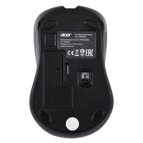 Мышь Acer OMR010 черный оптическая 1200dpi беспров. USB 3but (ZL.MCEEE.005)