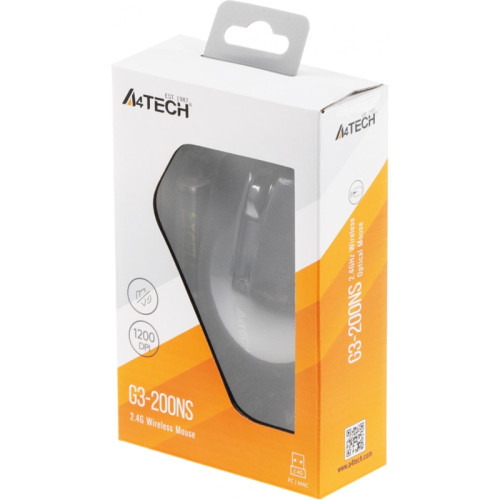 Мышь A4Tech V-Track G3-200NS черный оптическая 1200dpi беспров. USB 3but Мышь A4Tech V-Track G3-200NS черный оптическая 1200dpi беспров. USB 3but