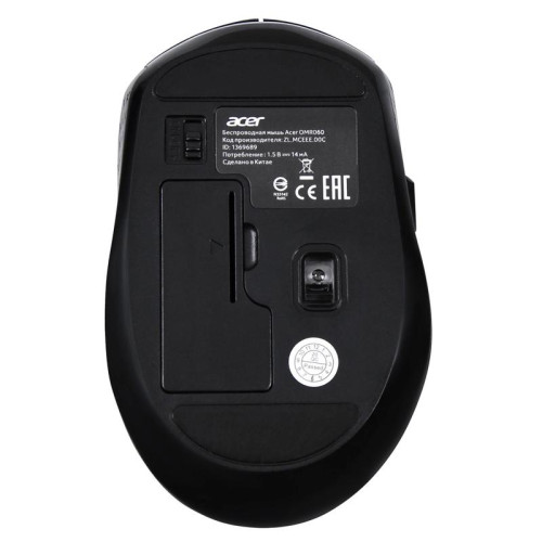 Мышь Acer OMR060 черный оптическая 1600dpi беспров. USB 6but (ZL.MCEEE.00C)