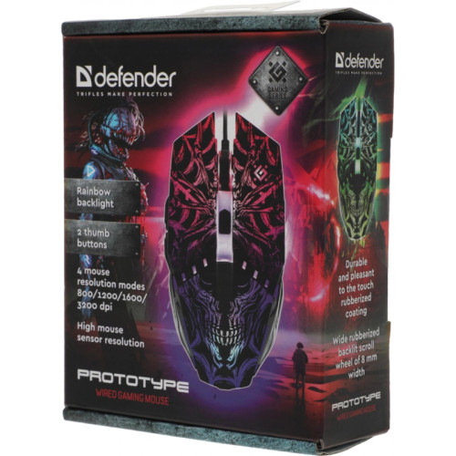 Мышь DEFENDER USB OPTICAL PROTOTYPE GM-670L 52670 Мышь DEFENDER USB OPTICAL PROTOTYPE GM-670L 52670