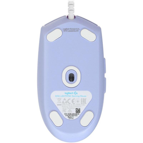 Мышь Logitech G102 LightSync сиреневый оптическая 8000dpi USB 6but (910-005857)
