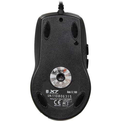 Мышь A4Tech XL-750BH рисунок лазерная 3600dpi USB2.0 6but