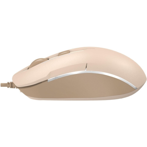 Мышь A4Tech Fstyler FM26 бежевый/коричневый оптическая 1600dpi USB для ноутбука 4but (FM26 USB (CAFE LATTE))