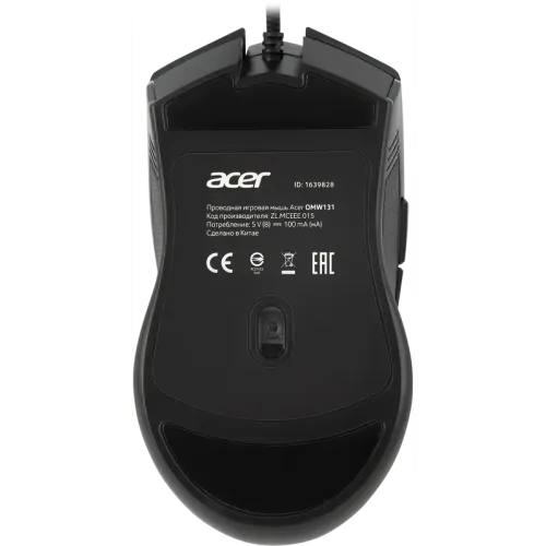 Мышь игровая компьютерная/ Проводная игровая мышь ACER OMW131 Wired USB Gaming Mouse (6000dpi) RGB (6but) black