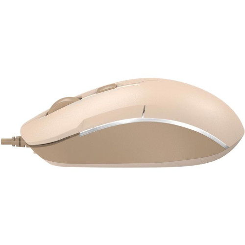 Мышь A4Tech Fstyler FM26 бежевый/коричневый оптическая 1600dpi USB для ноутбука 4but (FM26 USB (CAFE LATTE))