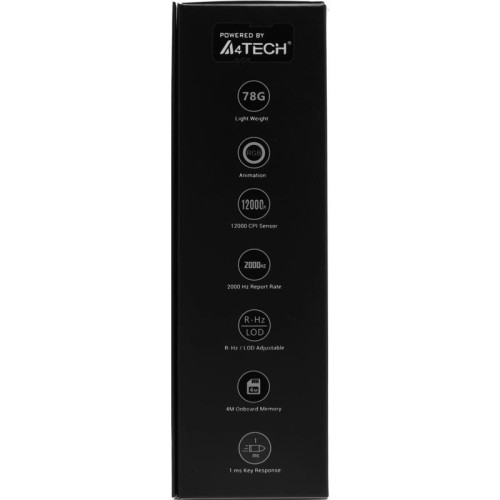 Мышь A4Tech Bloody L65 Max желтый/фиолетовый оптическая 12000dpi USB 6but (L65 MAX/ROYAL VIOLET)