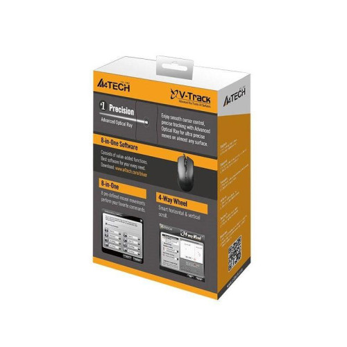 Мышь A4Tech OP-760 черный оптическая 1200dpi USB 3but