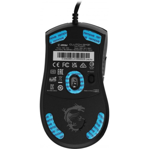 Мышь MSI Clutch GM31 Lightweight черный оптическая 12000dpi USB 4but (S12-0402080-CLA) Мышь MSI Clutch GM31 Lightweight черный оптическая 12000dpi USB 4but (S12-0402080-CLA)