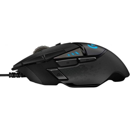 Мышь игровая Logitech Bad Pack G502 Hero16K черная, оптическая (Hero25K) , 100-25600dpi, 1мс, USB 2.1м, 11 кнопок (2 механика), RGB подсветка, утяжелители, под правую руку