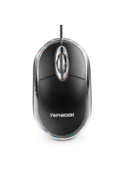 Мышь Гарнизон GM-100, USB, чип- Х, черный, 1000 DPI, 2кн.+колесо-кнопка
