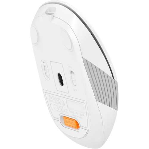 Мышь A4Tech Fstyler FB10CS белый/серый оптическая 2000dpi silent беспров. BT/Radio USB 4but (FB10CS USB GRAYISH WHITE)