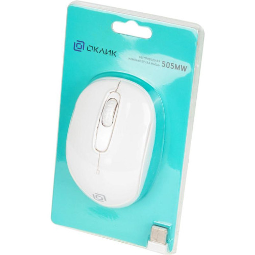 Мышь Oklick 505MW белый оптическая 1000dpi беспров. USB для ноутбука 3but (1018257)