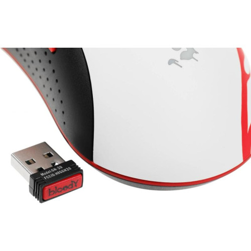 Мышь A4Tech Bloody R90 Plus Naraka белый/рисунок оптическая 5000dpi беспров. USB 7but
