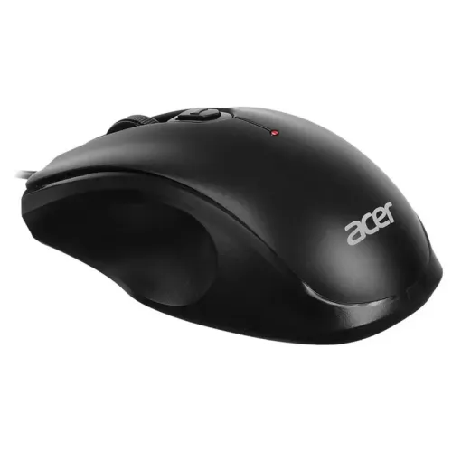 Мышь компьютерная Проводная мышь Acer OMW020 оптическая (1600dpi) USB (3but) black