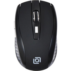 Мышь Oklick 455MW черный оптическая 1600dpi беспров. USB для ноутбука 6but (945818)